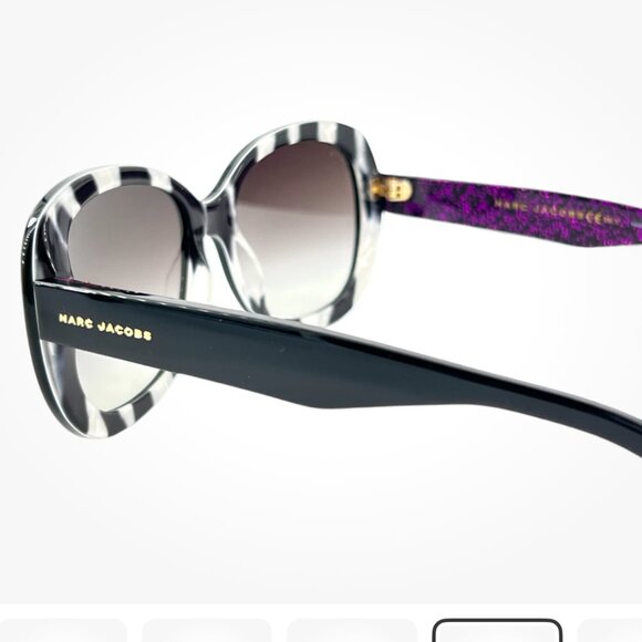 Marc Jacobs MARC 261S Womens Plastic Sunglass 2HQ Black White Havana 56-18 145 - Picture 3 of 12